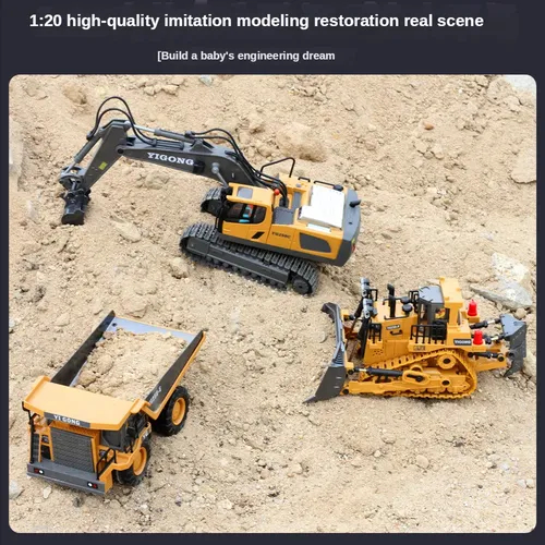 Scale RC Excavator with 680° Rotation For Kids