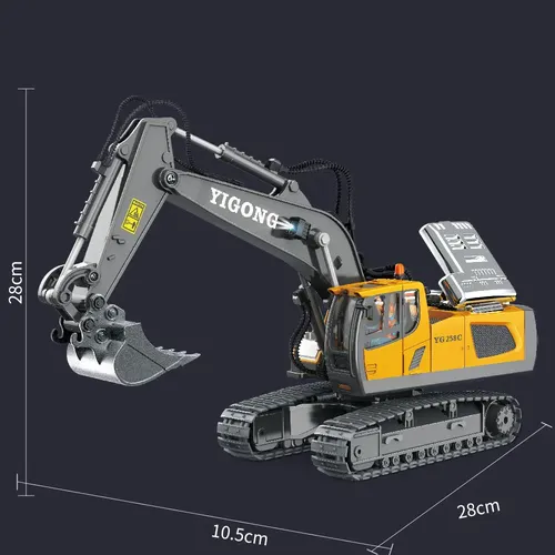 Scale RC Excavator with 680° Rotation For Kids