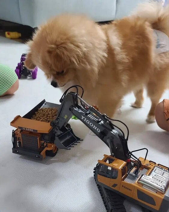 Scale RC Excavator with 680° Rotation For Kids photo review