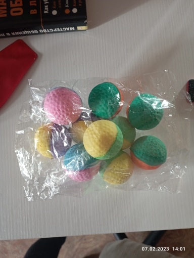 Colorful Pet Cat Toys Latex Balls photo review