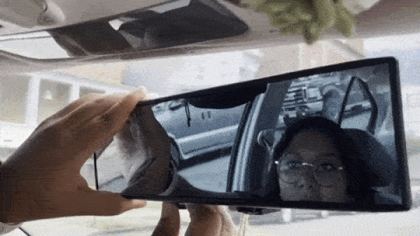 Curved Clip-On Car Rearview Mirror With Wide Viewing Angle