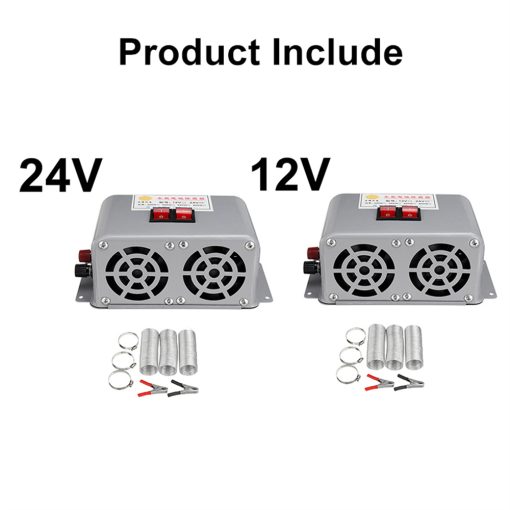 800W 12V/24V Car Heater Fan Defroster Demister Portable Dryer for Trucks Boats