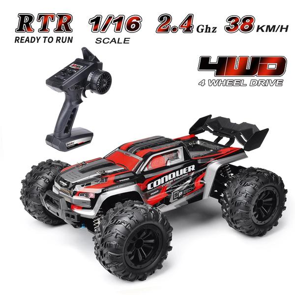 RC Car With LED Remote Control High Speed Drift Monster Truck For Kids