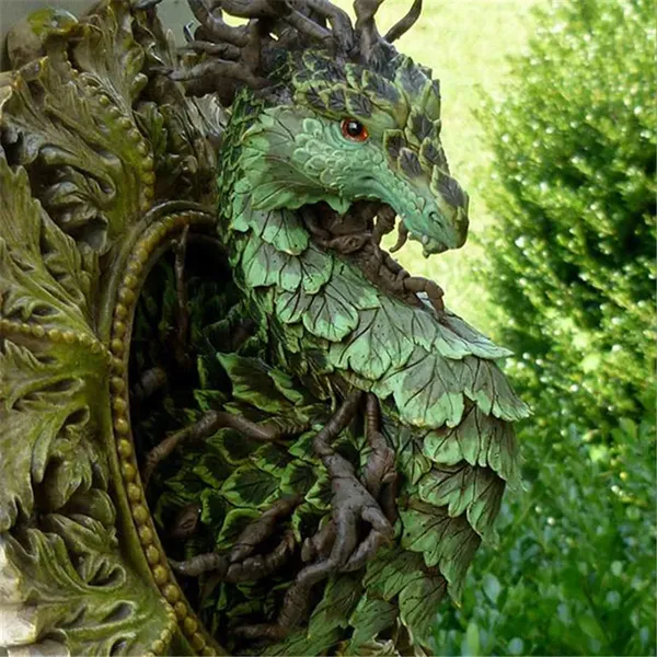 Forest Dragon Plastic Statue Wall Hanging Sculpture Decoration
