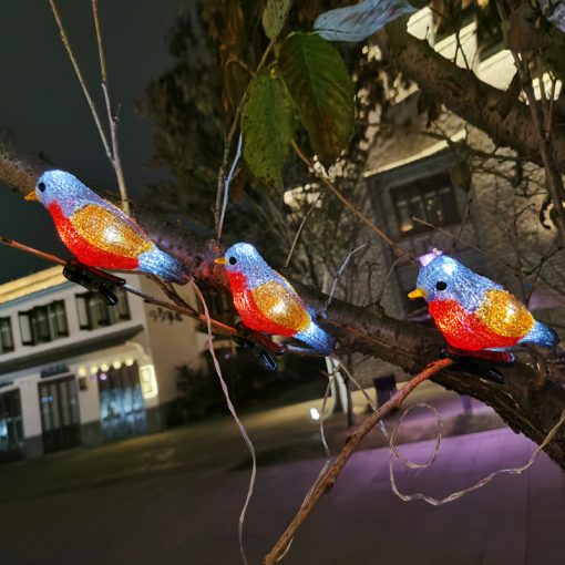 2.5M Solar Bird Led String Lights Outdoor Waterproof Christmas Tree Decoration