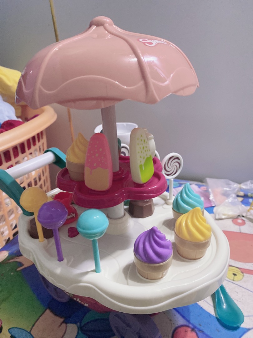 30 Pcs Ice Cream Cart Toy Candy Trolley photo review