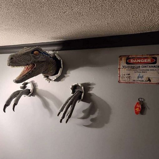 3D Wall Mount Dinosaur Bust Sculpture