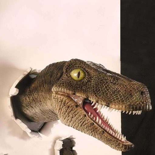 3D Wall Mount Dinosaur Bust Sculpture