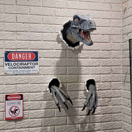 3D Wall Mount Dinosaur Bust Sculpture