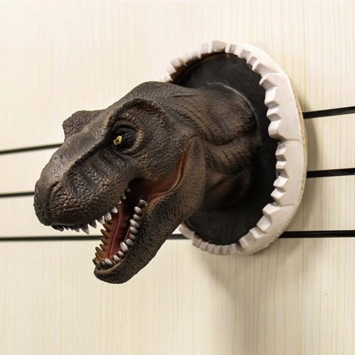 3D Wall Mount Dinosaur Bust Sculpture