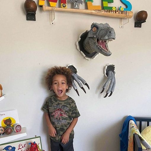 3D Wall Mount Dinosaur Bust Sculpture