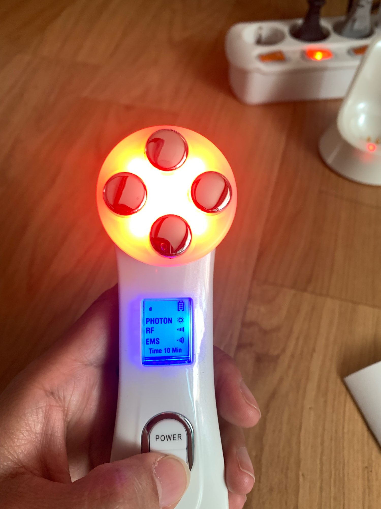 5 In 1 Led Red Blue Light Facial Therapy For Acne Wrinkle Skin Tightening Device photo review