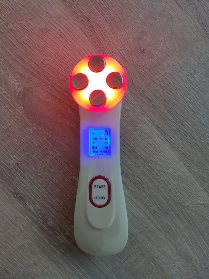 5 In 1 Led Red Blue Light Facial Therapy For Acne Wrinkle Skin Tightening Device photo review