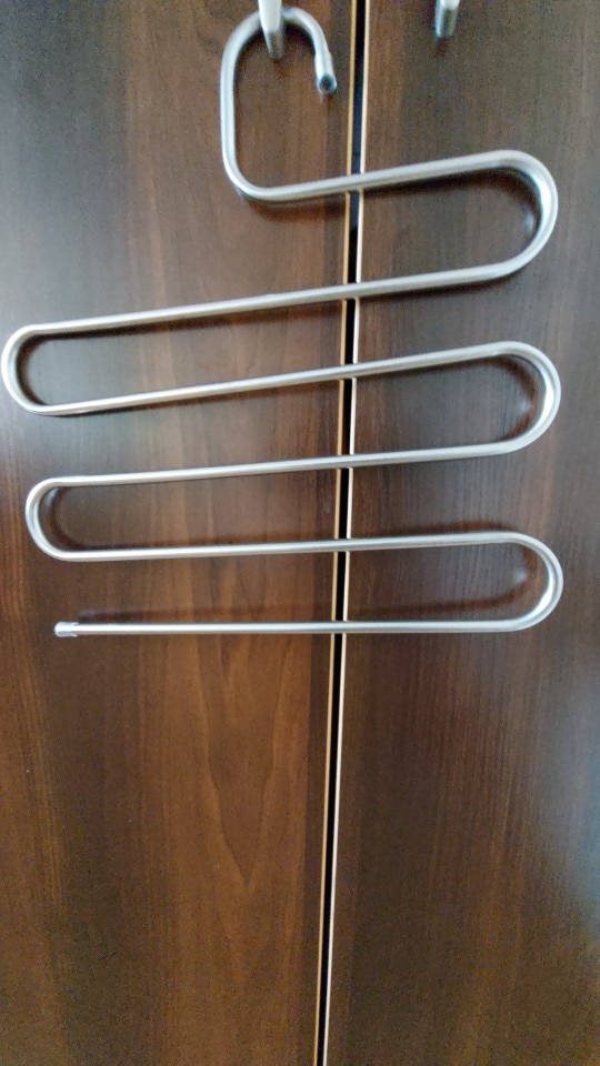 Stainless Steel S Shape Pants Hanger Rack for Wardrobe photo review