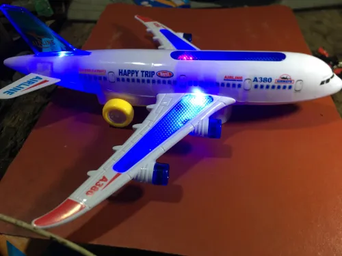 Toy Airplane Model With Lights And Music For Kids photo review