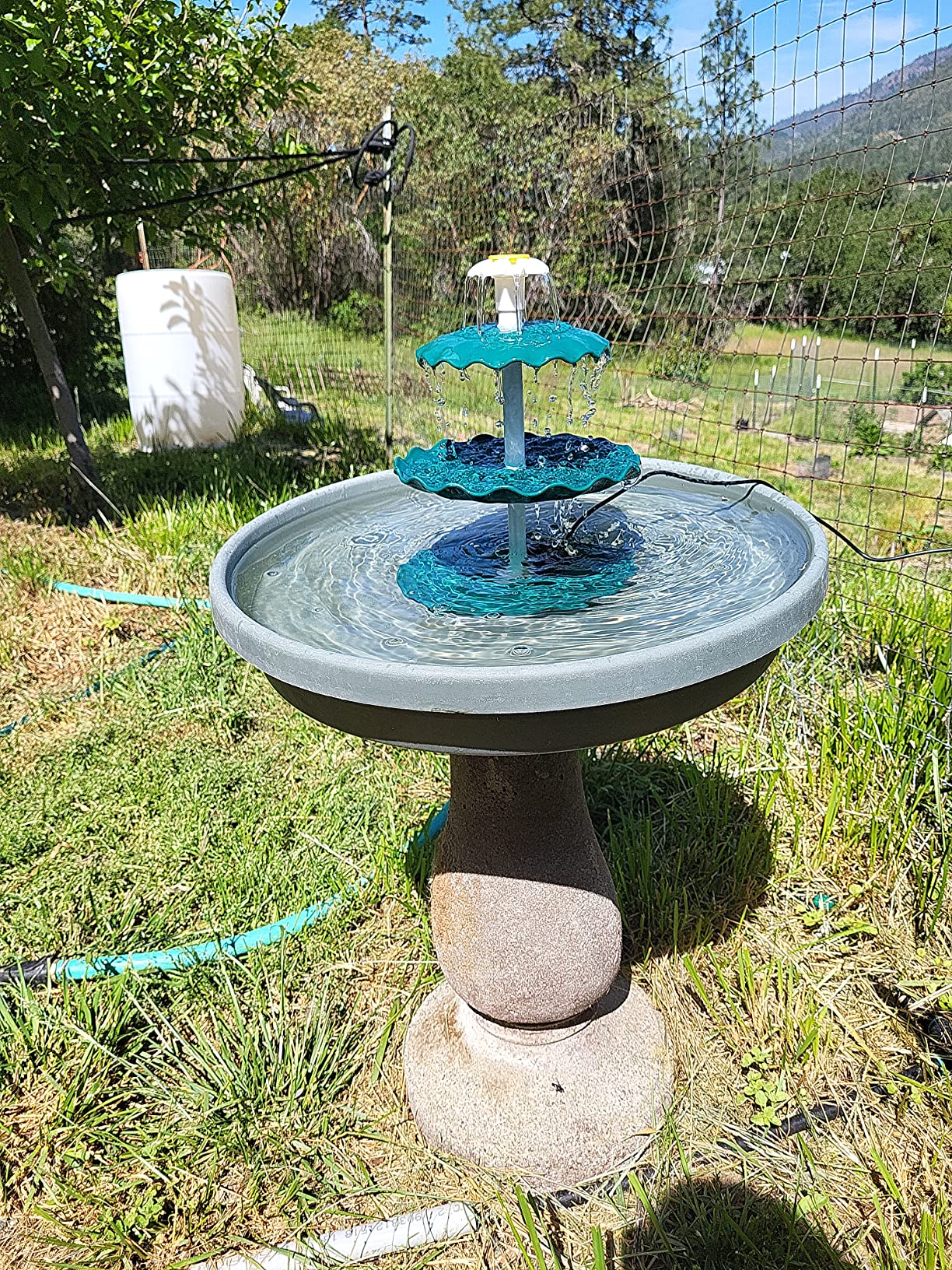 Tiered Bird Bath With 2.5W Solar Pump - Bird Bath And Decoration photo review