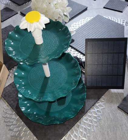 Tiered Bird Bath With 2.5W Solar Pump - Bird Bath And Decoration photo review