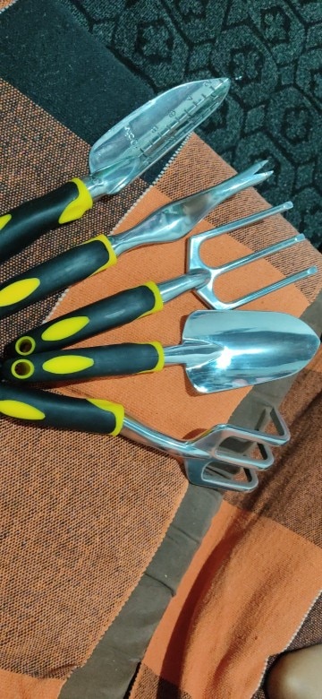 Garden Tool Aluminum Gardening Hand Tools - Garden Trowel - Hand Shovel - Tilling Hand Rake photo review