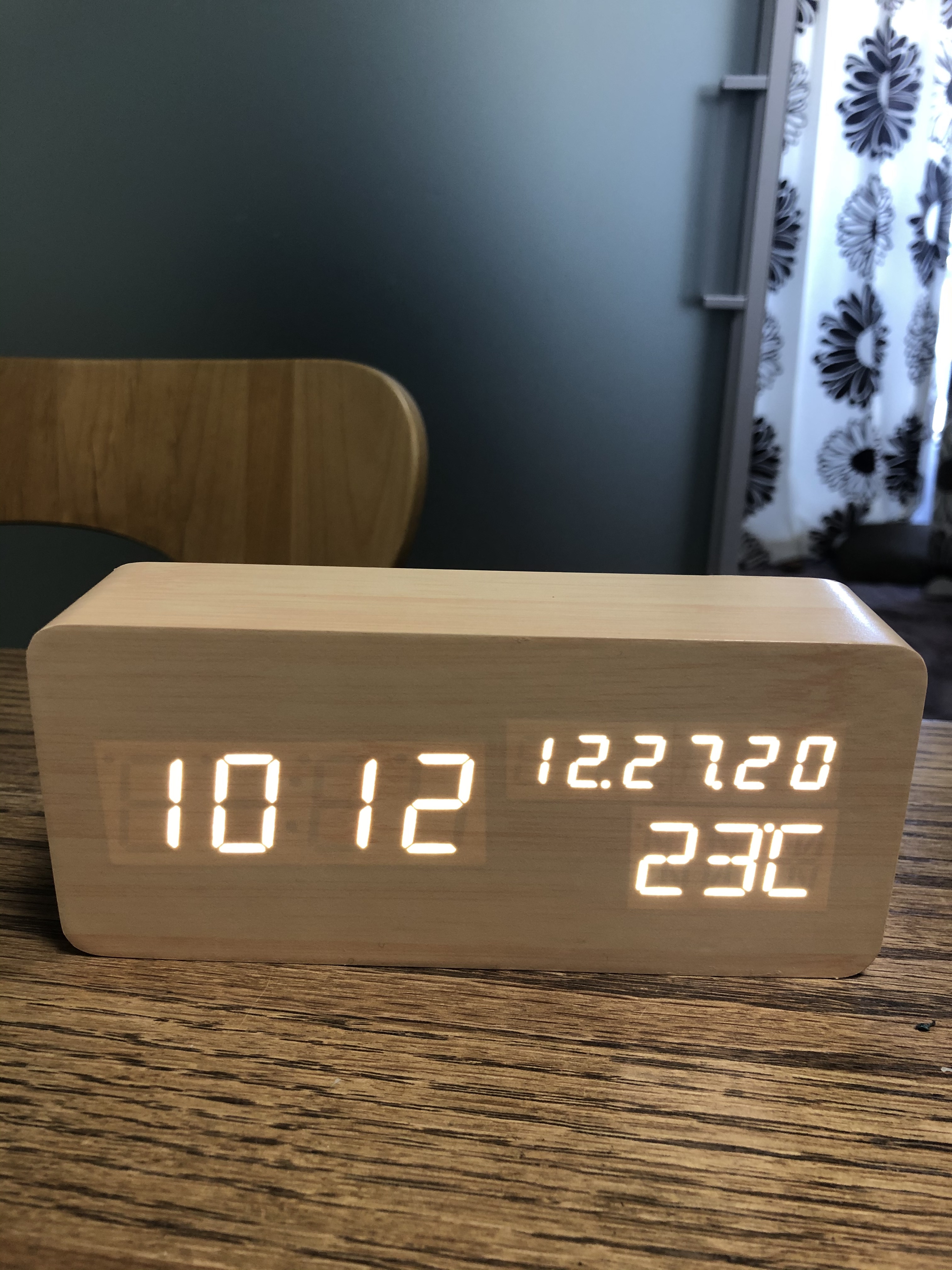 Alarm Clock LED Digital Wooden photo review