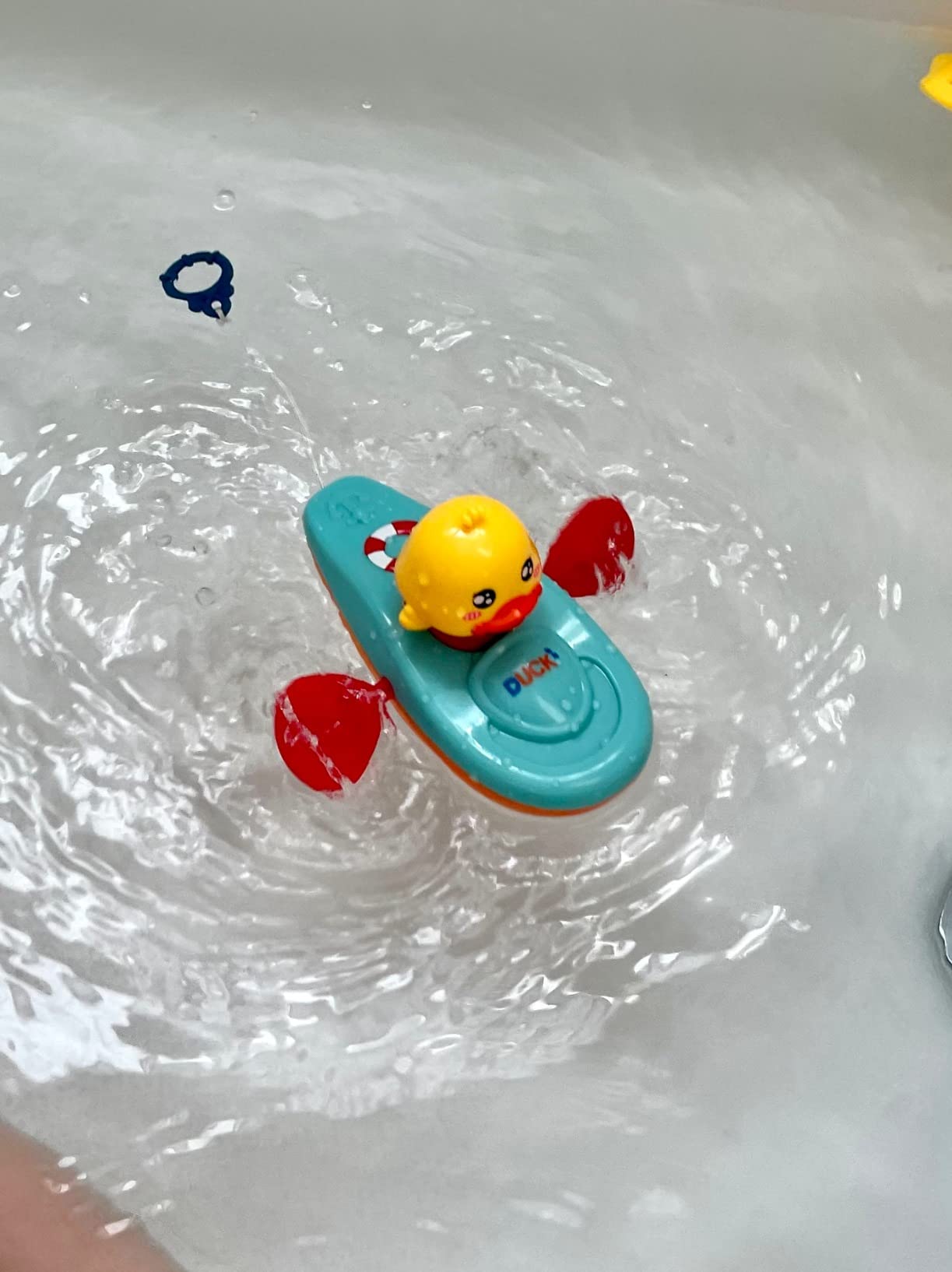 Toy Boat With Cute Duck-Shaped Bathtub For Babies, Convenient photo review