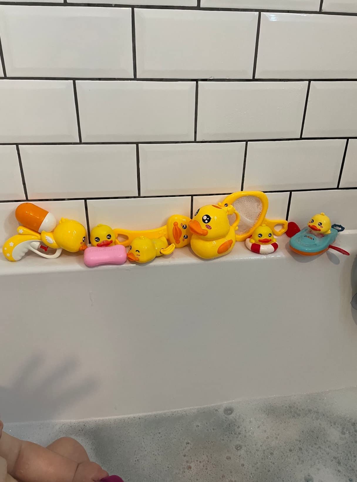 Toy Boat With Cute Duck-Shaped Bathtub For Babies, Convenient photo review