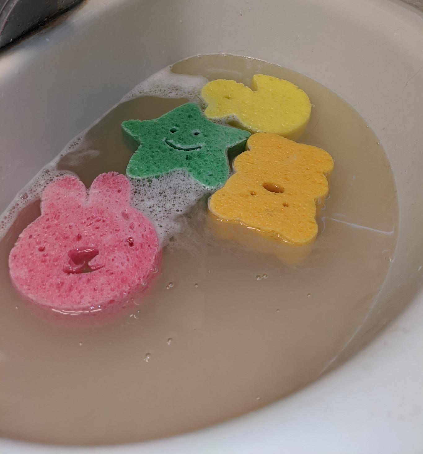 Cute Animal-Shaped Natural Bath Sponge For Babies And Children photo review