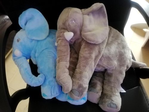 Baby Elephant Pillow, Elephant Doll Plush Toy Elephant Pillow Baby Comfort Doll photo review