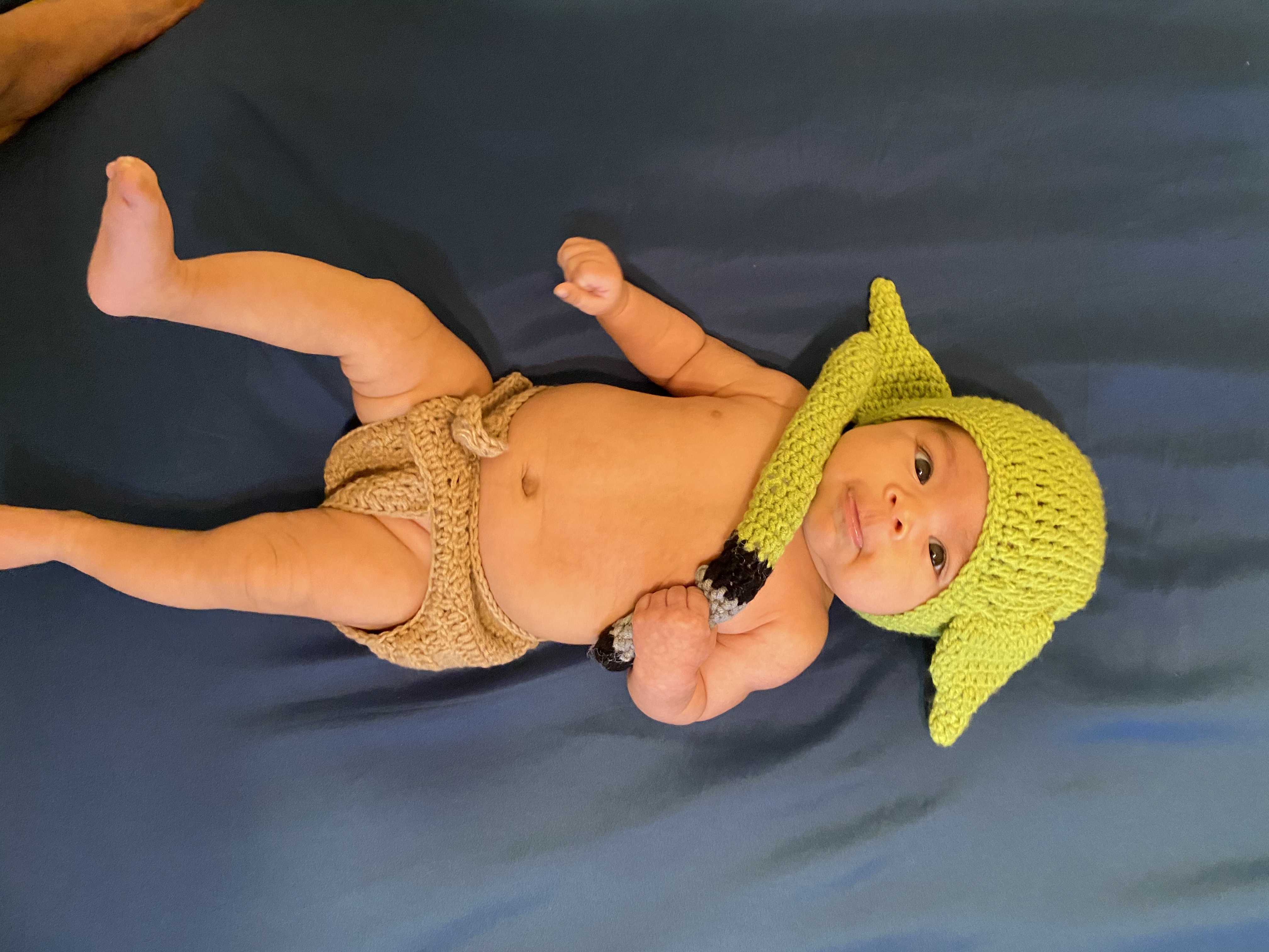 Baby Yoda Hat Beanie Newborn Boy Cartoon Costume For 0 - 6 Month Old. photo review