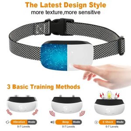 Rechargeable Anti-Barking Collar With Adjustable Sensitivity For Small And Medium Dogs