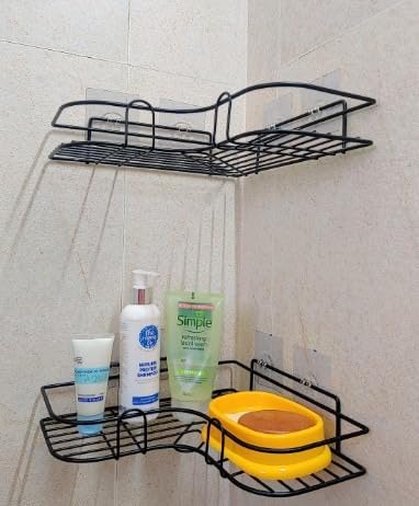 Bathroom Corner Shelves Wall Mounted Convenient Storage photo review