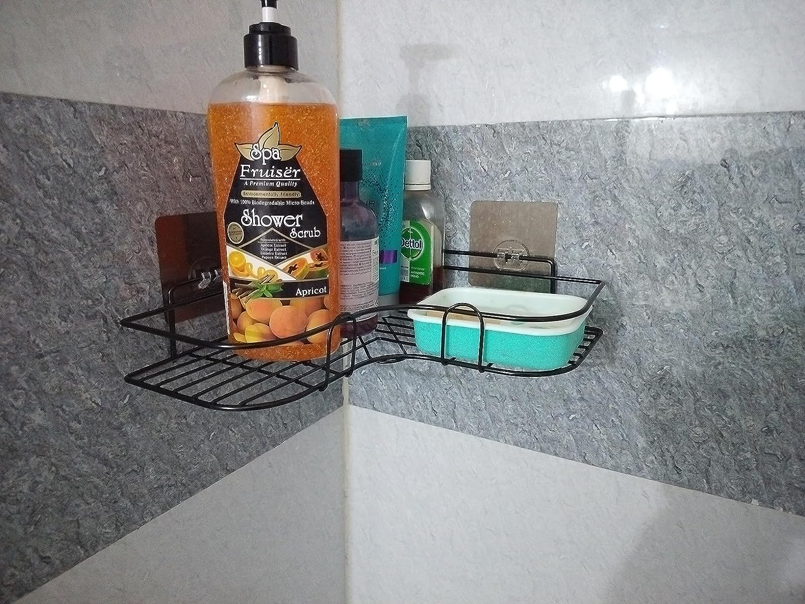 Bathroom Corner Shelves Wall Mounted Convenient Storage photo review