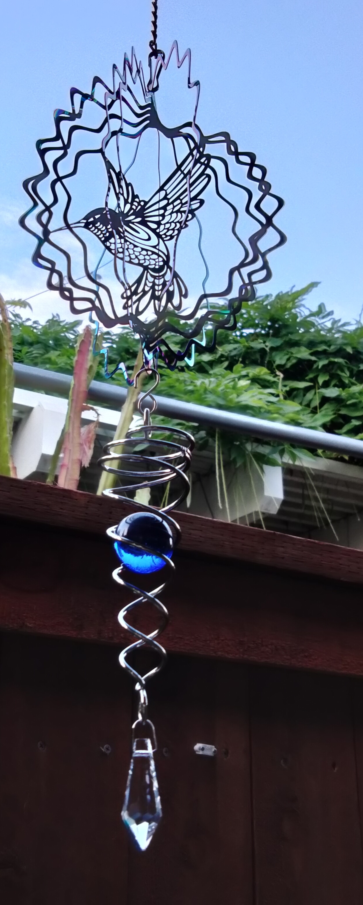 Outdoor Garden Decor Wind Spinner Crystal Wind Chimes photo review