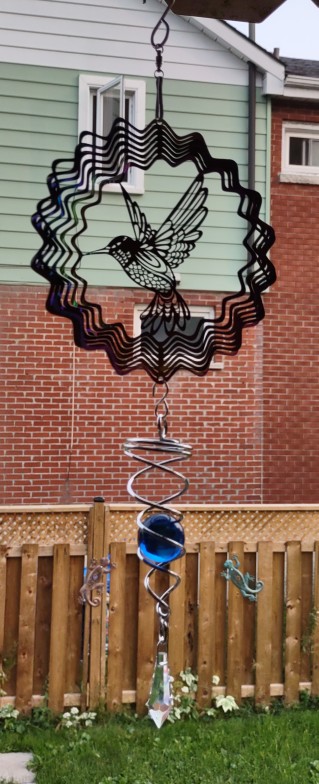 Outdoor Garden Decor Wind Spinner Crystal Wind Chimes photo review