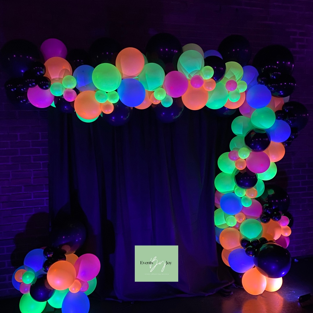 Blacklight Party Balloons That Glow In The Dark Under Blacklight photo review