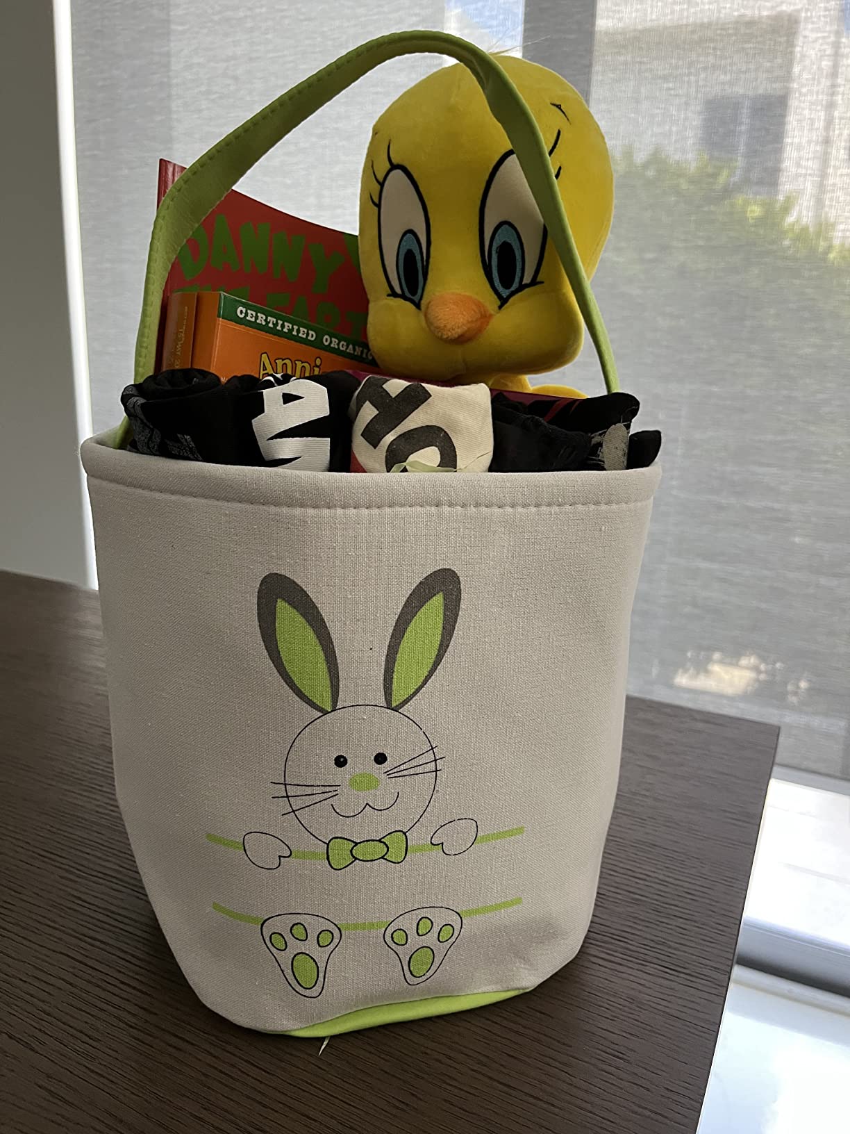 Bunny Easter Baskets For Kids Egg Tote Bag photo review