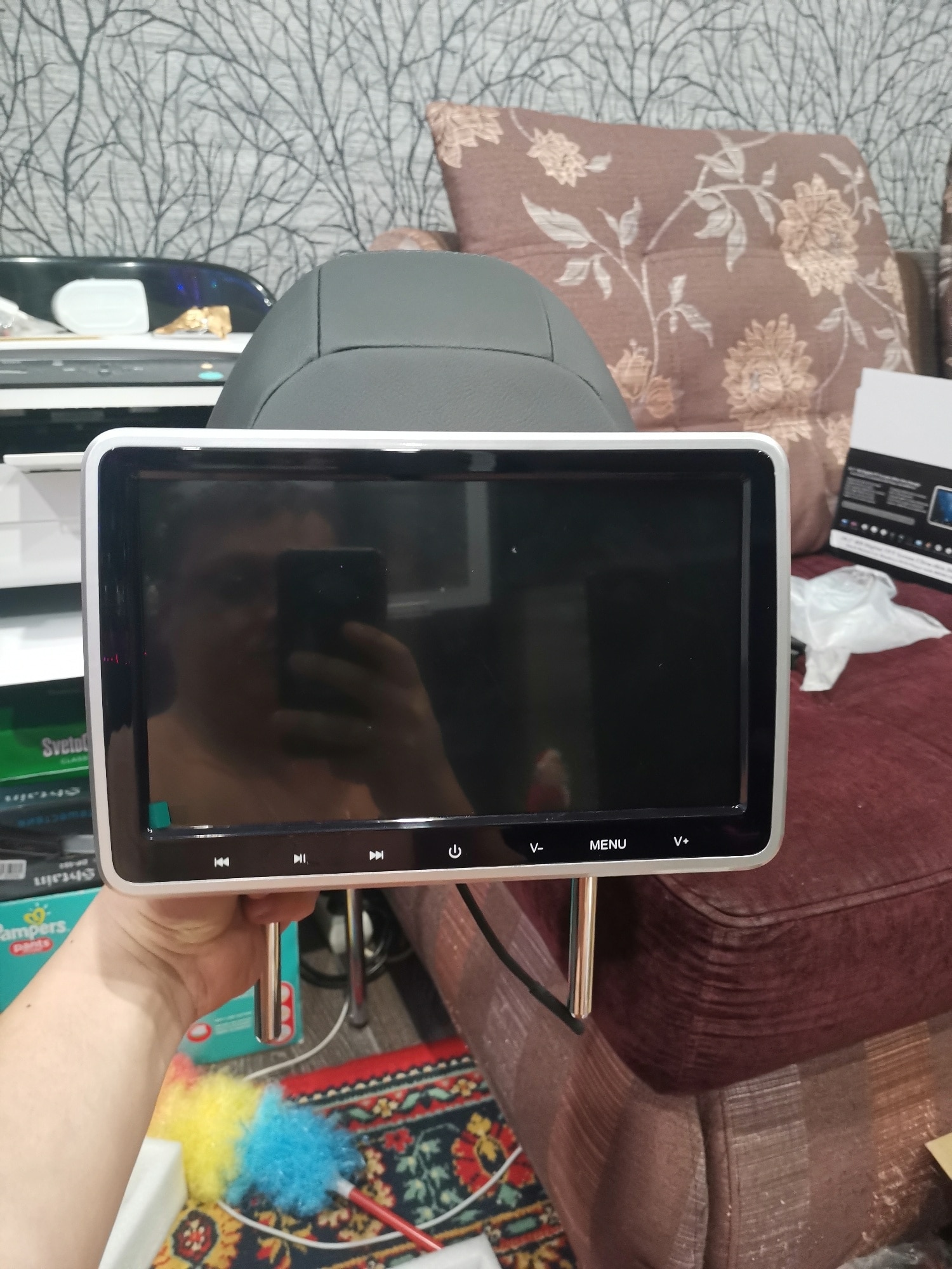 Car Headrest Dvd Player Monitor Tv System photo review