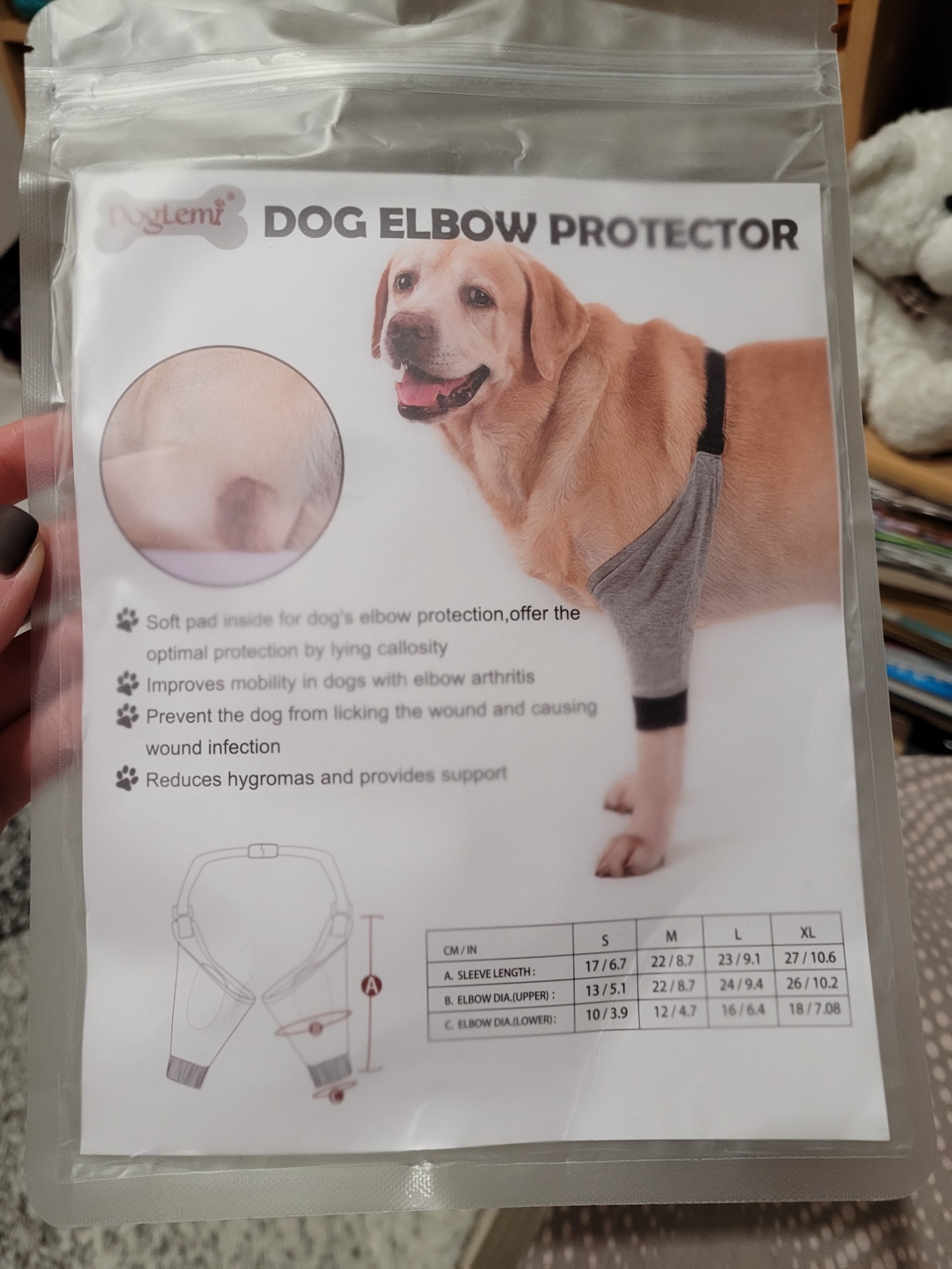 Pet Dog Elbow Brace for Pain Relief Soft Shoulder Support Pads photo review