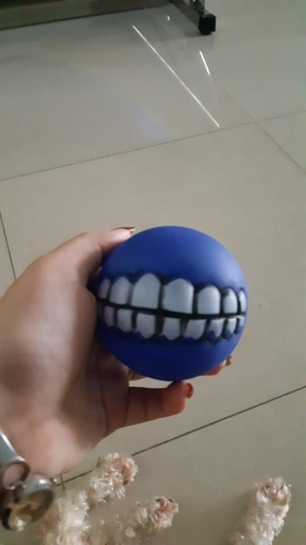 Chewy Dog Toy Ball With Teeth photo review