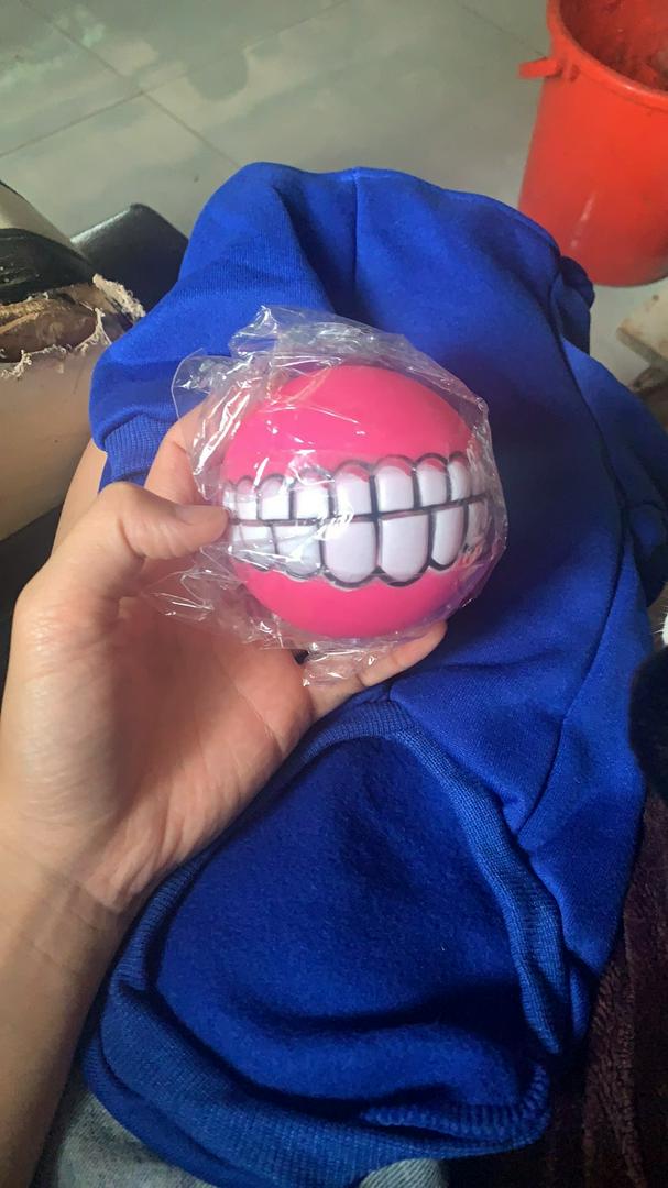 Chewy Dog Toy Ball With Teeth photo review