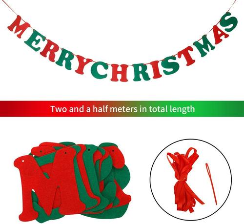 Christmas Banner With Santa Claus For Home Decorations