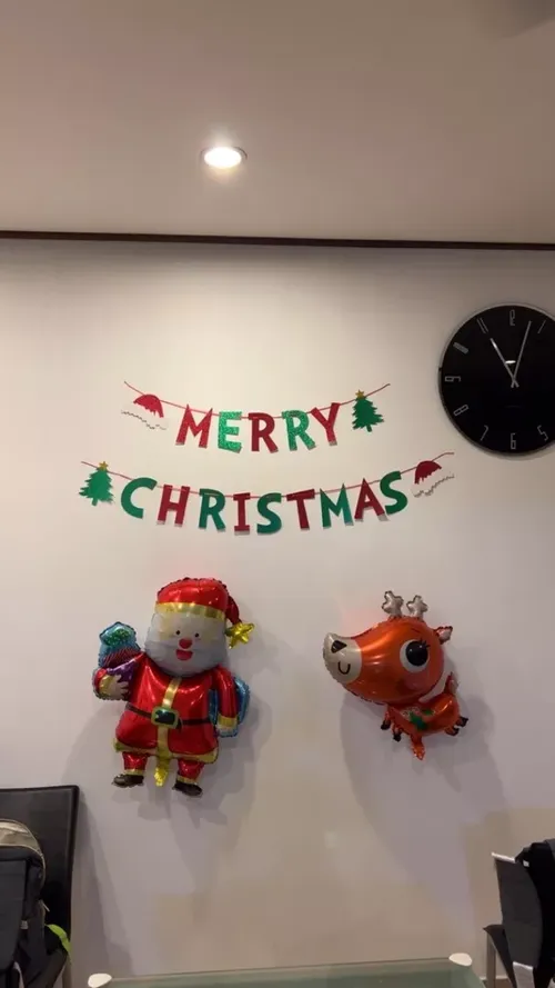 Christmas Banner With Santa Claus For Home Decorations photo review
