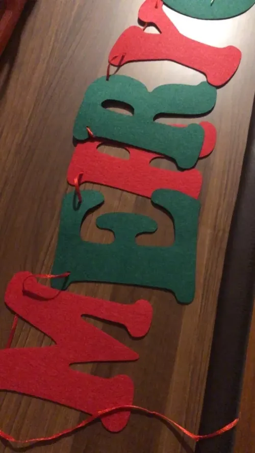 Christmas Banner With Santa Claus For Home Decorations photo review