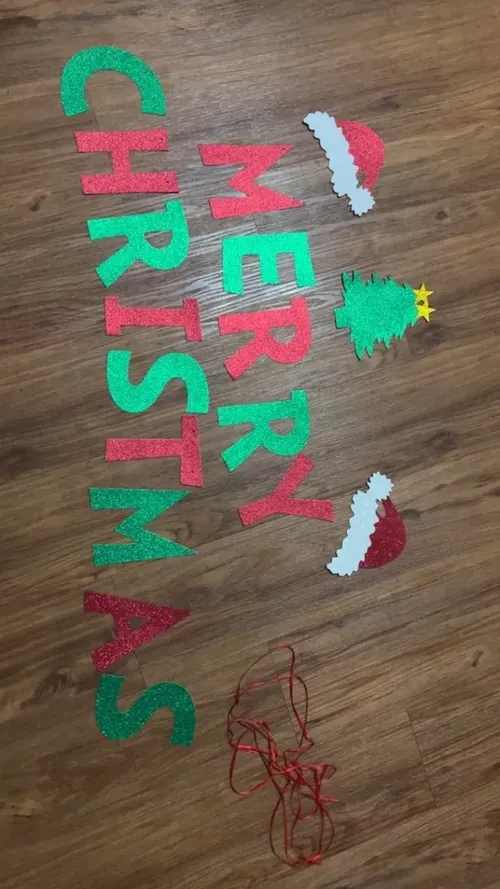 Christmas Banner With Santa Claus For Home Decorations photo review