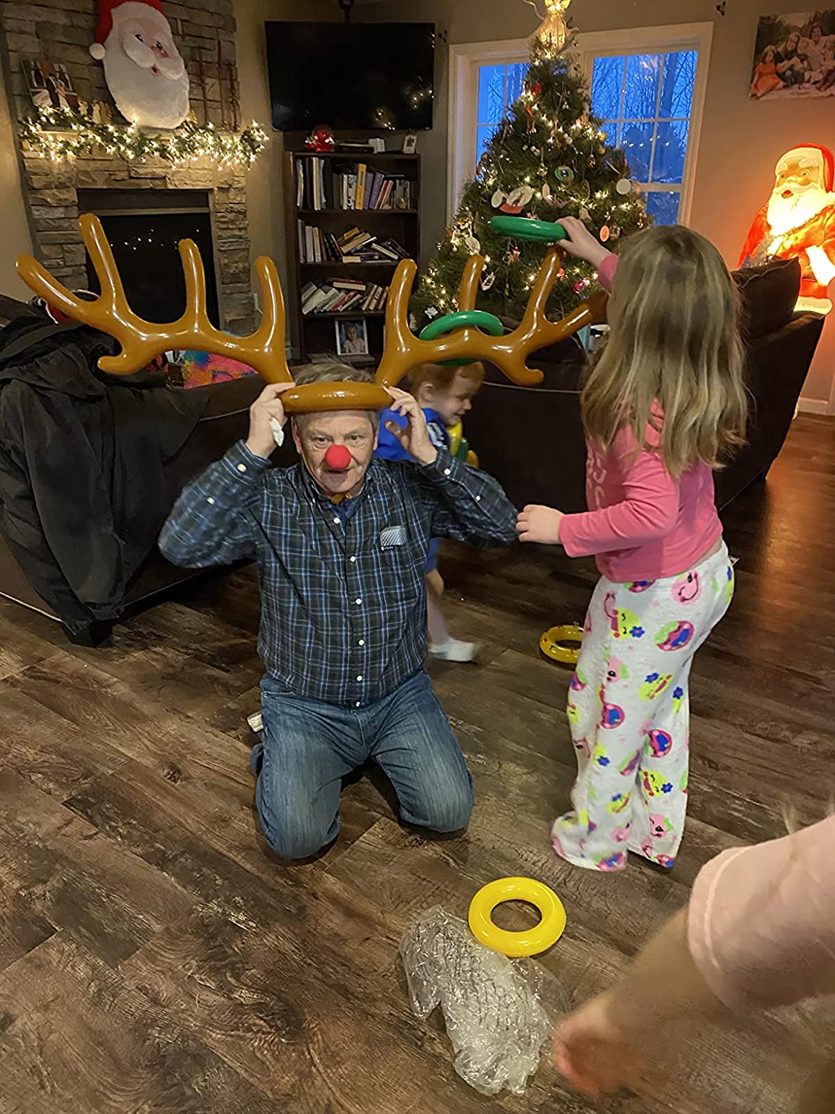 Christmas Reindeer Antler Ring Toss Game, Family Set photo review