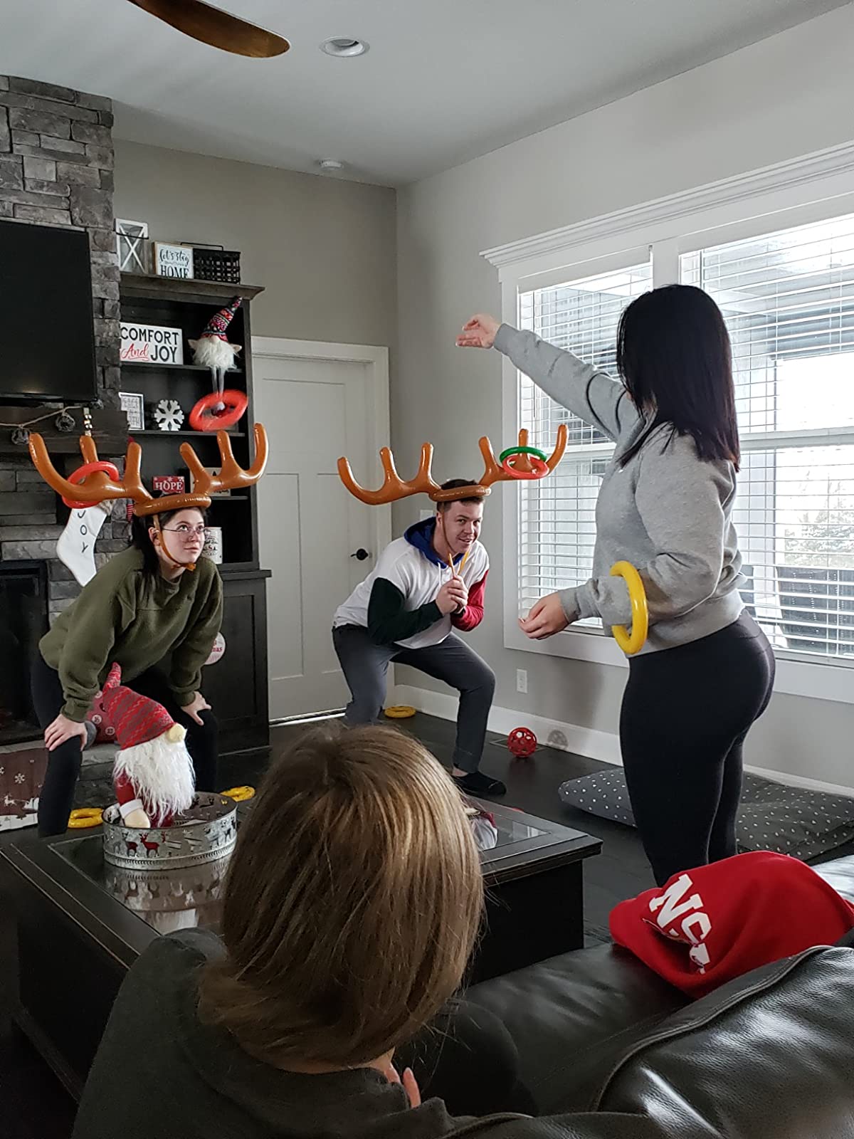 Christmas Reindeer Antler Ring Toss Game, Family Set photo review