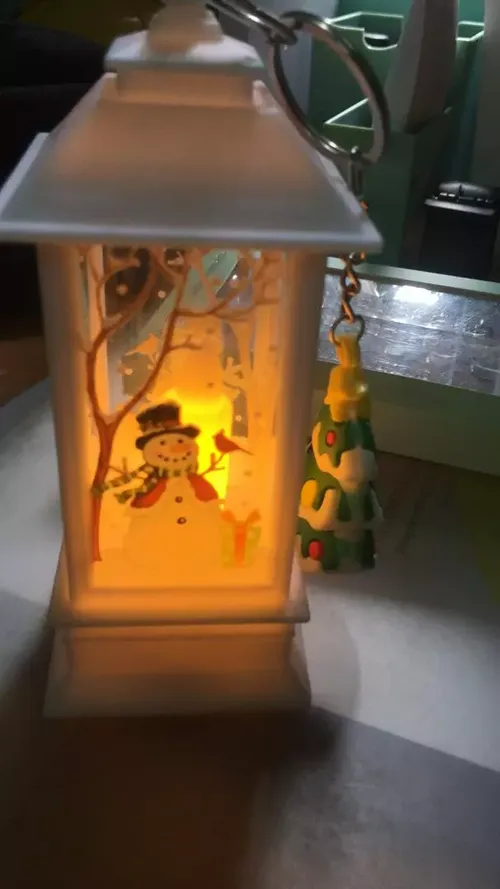 Portable LED Christmas Santa Claus Lanterns With Wind Lights For Home Decoration photo review
