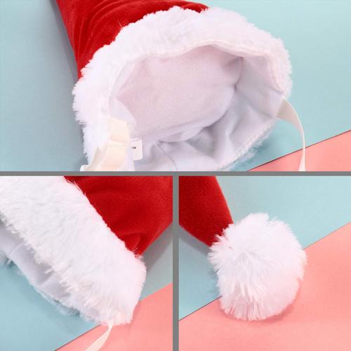 Cute Plush Santa Hat for Pet Dog Cat, Christmas Decorations For Home