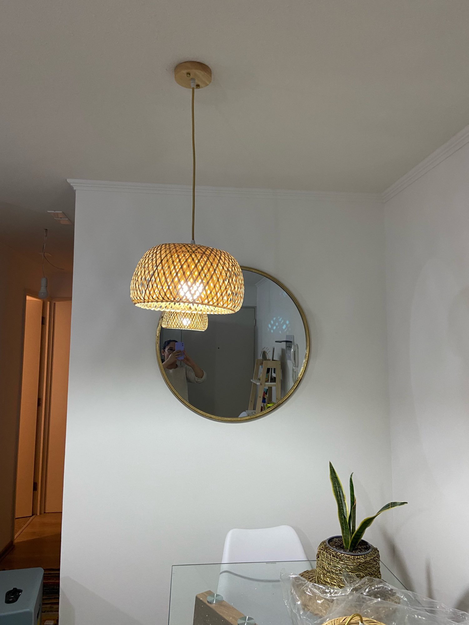 Classic Bamboo Chandelier with Rattan Pendant Light for Home Decor photo review
