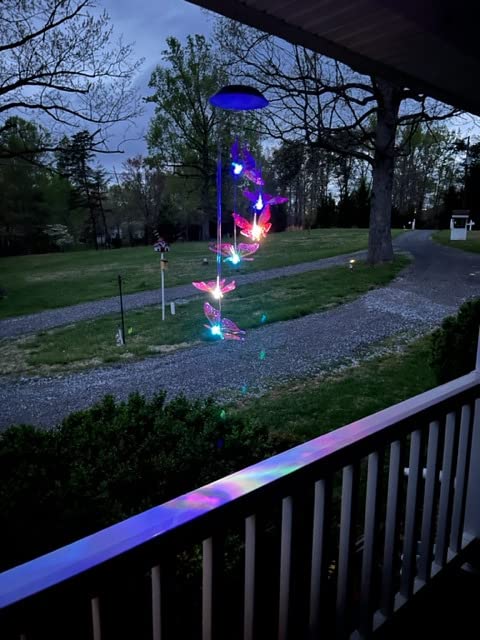 Color Changing Solar Powered Wind Chime for Outdoor Garden photo review