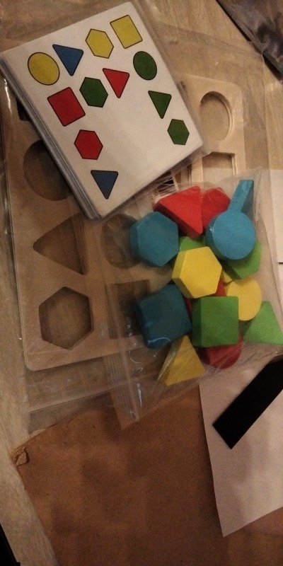 Children's Geometric Block Puzzle Board photo review